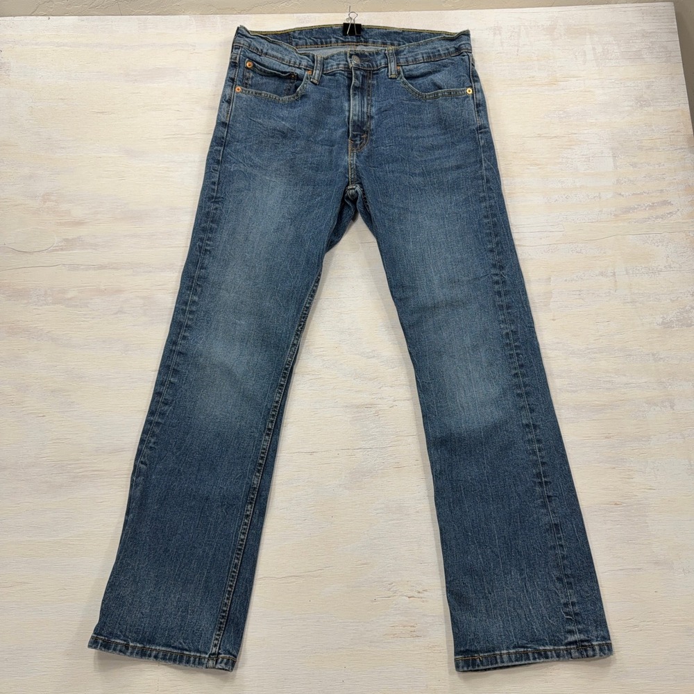 Levi's Jeans 527 Slim Bootcut W34 L30 Stretch Denim Medium Wash Blue Mens